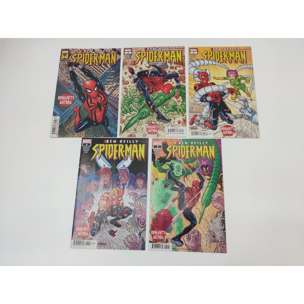 Ben‎ Reilly Spider-Man Comic Book Lot #1-5 Marvel Comics Humanity Agenda Set
